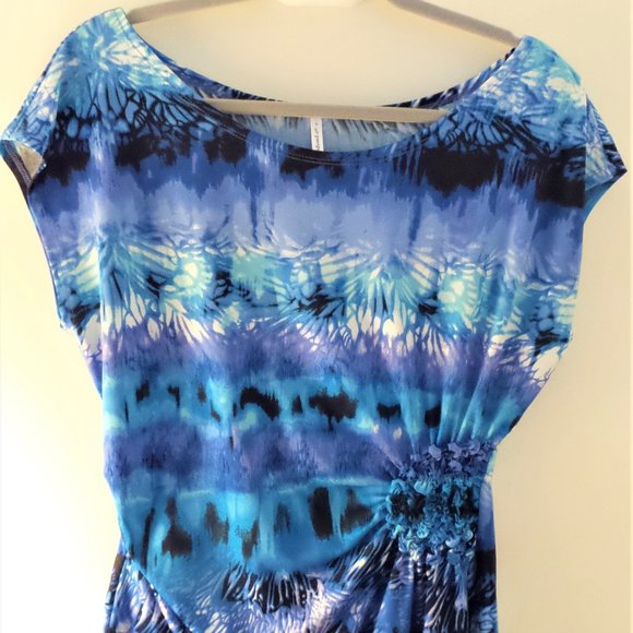 Passports Sleeveless Tie-Dye Dress Blouse Large - Picture 1 of 9